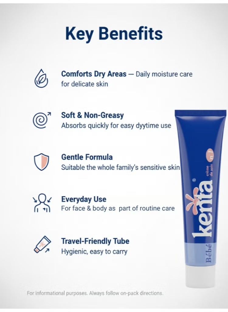 Bebe Kenta Cream 30g – Gentle Moisturizing Cream for Baby & Sensitive Skin – Soothes Dryness, Redness & Irritation - Image 5