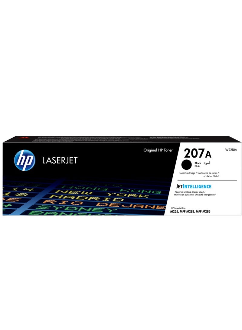 ص خرطوشة حبر ليزر جيت سوداء HP 207A، متوافقة مع طابعات HP LaserJet Pro M255 وM282 وM283  - Image 1