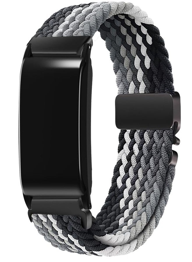 VESECCON Upgraded Nylon Weaving Strap for Whoop 5.0 & 4.0, Magnetic Clasp with Protective Shell, Breathable Sport Band for Fitness, Running, Sleep (black white) - Image 2