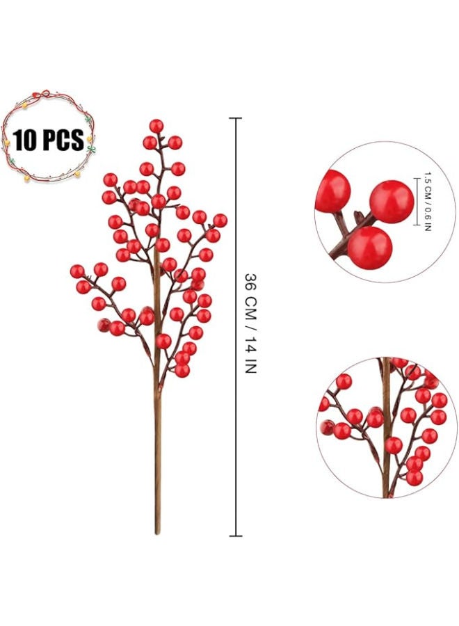 عبوة من 10 سيقان توت عيد الميلاد - Image 2