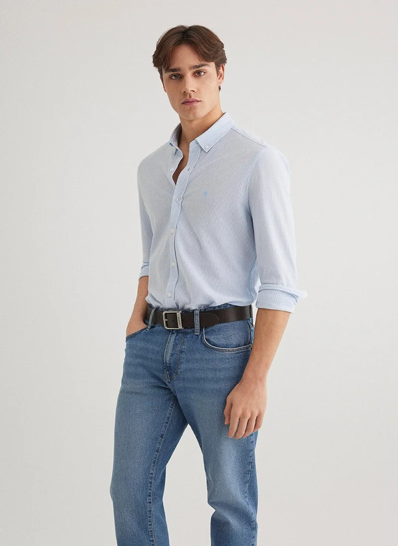 MAVI Striped Blue Shirt