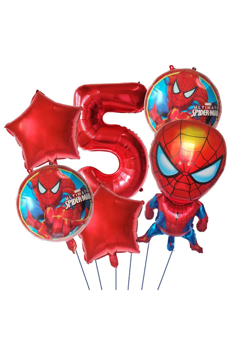 32inch 6pcs 6pcs Spiderman Balloon Baby Shower Hero Birthday Party Decors the Avengers Theme Kids To