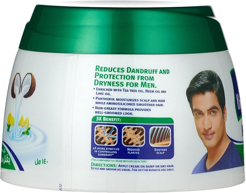 Parachute Men Styling Cream - Reduces Dandruff, 140ml - Image 2