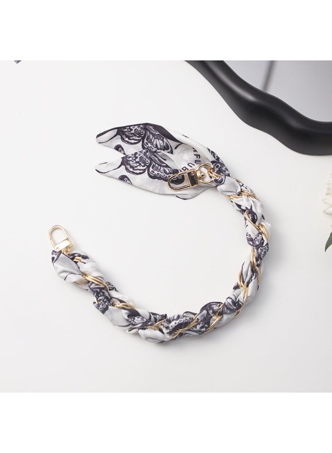 NIBEMINENT Beaded Phone Lanyard, Anti Lost Removable Wrist Strap, Short Sleeve Butterfly Bracelet Pendant, Phone Keychain Lanyard