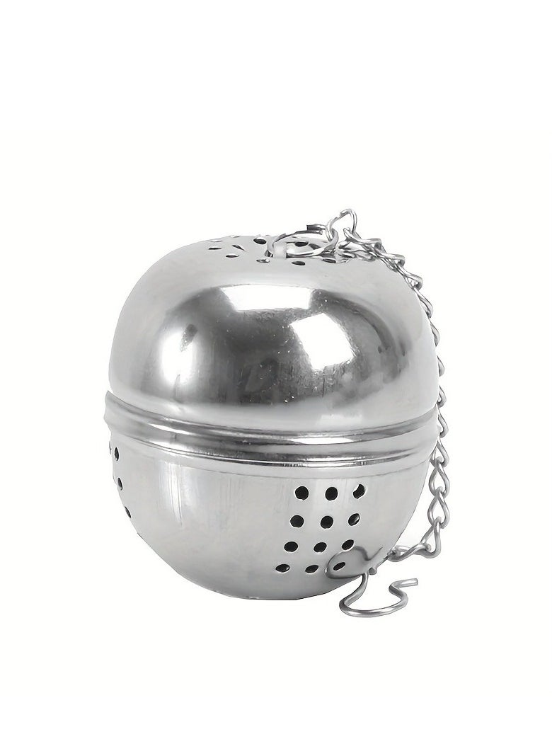 Generic 2pcs Stainless Steel Tea Ball Mesh Tea Infuser Strainers Premium Tea Filter Tea Interval Diffuser with Extended Chain Hook for Brew Loose Leaf Tea and Spices and Seasonings  - Image 5