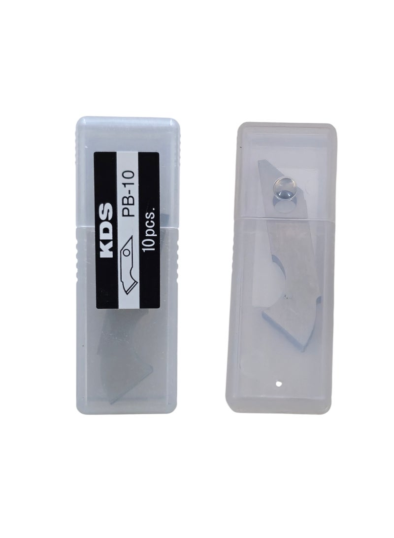KDS Japan PB-10 Spare Hook Blades 9mm for P-11 Plastic Cutter – 10 Pieces Pack - Image 5