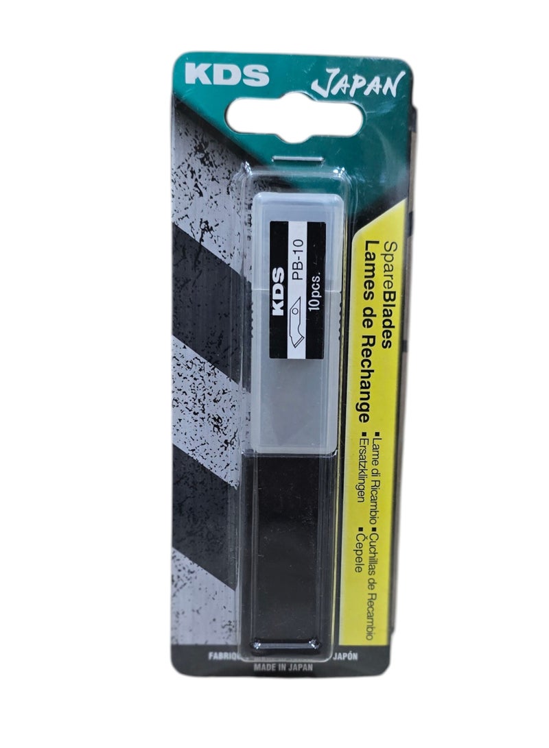 KDS Japan PB-10 Spare Hook Blades 9mm for P-11 Plastic Cutter – 10 Pieces Pack - Image 1