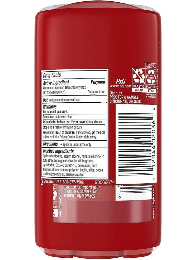 أولد سبايس اولد سبايس مضاد للتعرق ومزيل العرق للرجال، حماية من العرق والروائح الكريهة على مدار الساعة طوال أيام الأسبوع، برائحة بيرجلوف، ستيك صلب غير مرئي، 2.6 اونصة - Image 2