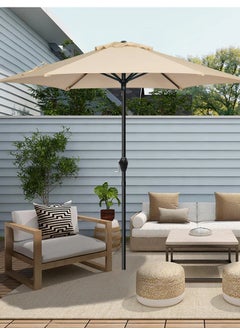 Snooe Outdoor Umbrella 2.2M Steel Pole UPF50+ Protection Large Sun Shade Balcony Parasol for Outdoor Garden Backyard, Umbrella without base  - Image 2