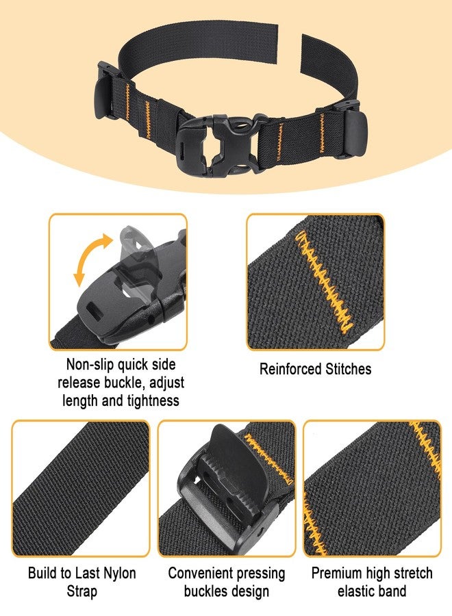 Vividwise Backpack Chest Strap Add On, Sternum Straps with Elastic Part, Heavy Duty Adjustable Chest Strap, Backpack Attachments with Quick Release Buckle (Black, Normal) - Image 3