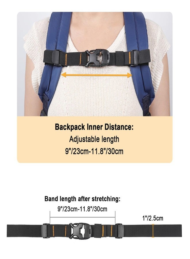 Vividwise Backpack Chest Strap Add On, Sternum Straps with Elastic Part, Heavy Duty Adjustable Chest Strap, Backpack Attachments with Quick Release Buckle (Black, Normal) - Image 5