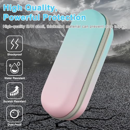 Ahamo EVA Electric Toothbrush Travel Case with 3 Dust-Proof Covers | Portable Toothbrush Holder for Travel | Waterproof & Hygienic Storage Box for Electric Toothbrush Heads (Black) - Image 3