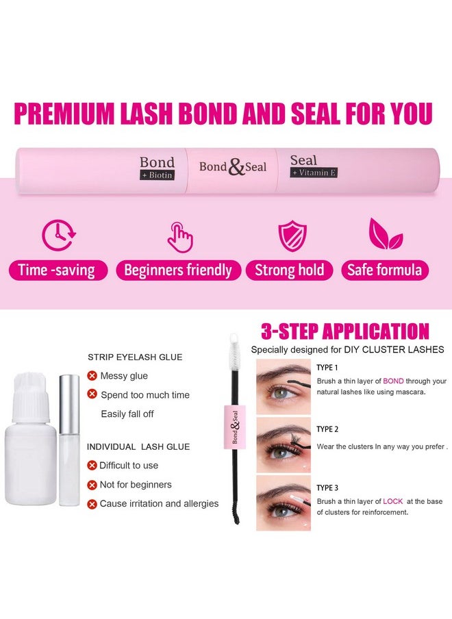 Geeneiya - Diy Lash Extension Kit Clusters Eyelash Extension Kit Cluster Lashes With Waterproof Lash Bond And Seal Glue And Individual Eyelash Tweezers Diy At Home User Manual For Beginners (72Pcsd 8 16Mm)) - Image 1