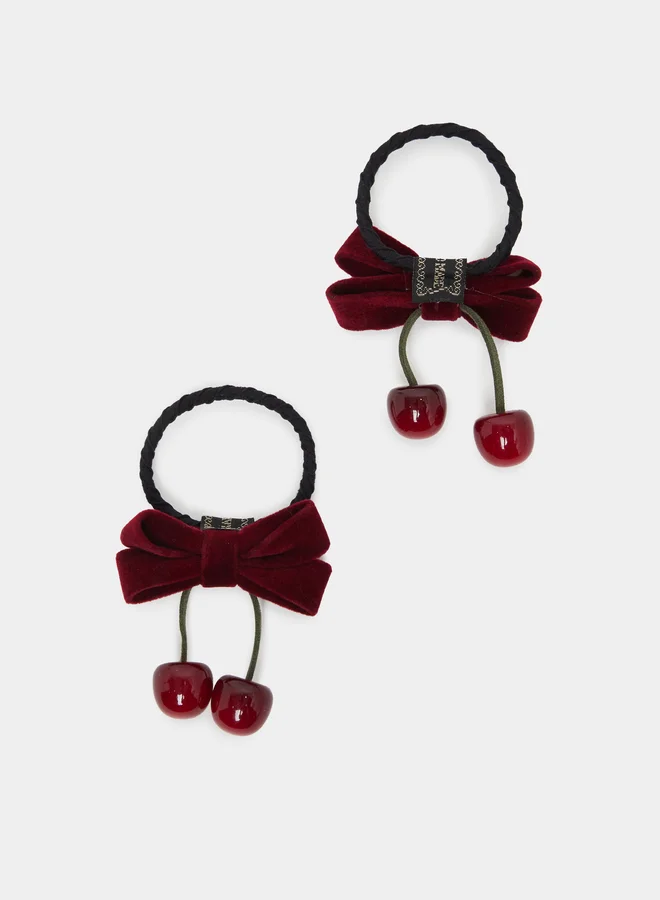 Styli Set of 2 - Kids Red Bow Hair Ties