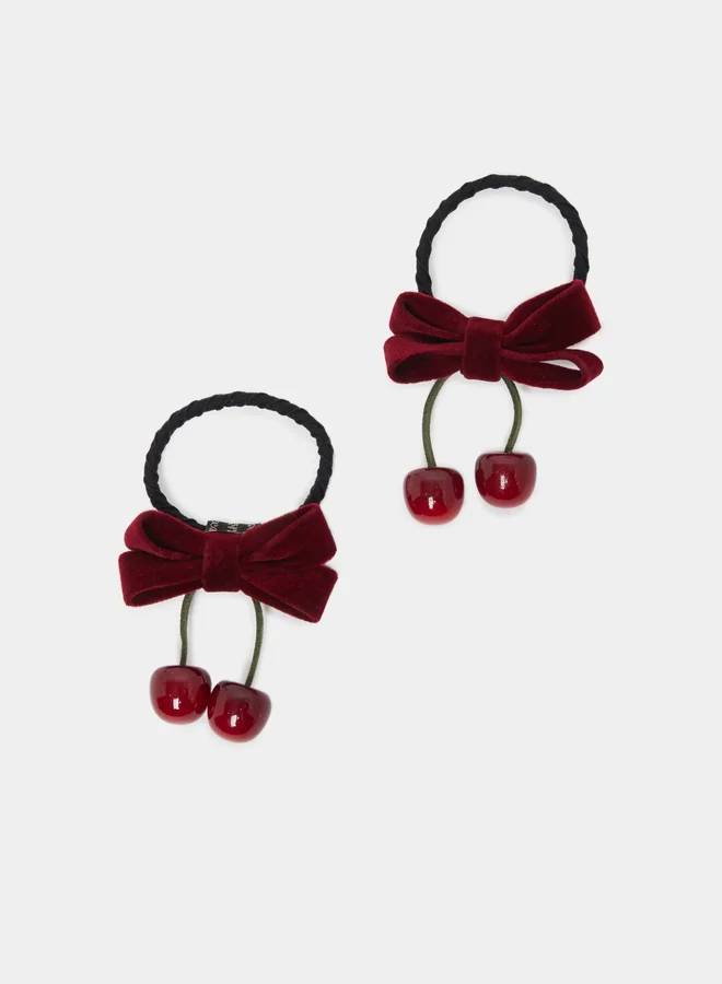Styli Set of 2 - Kids Red Bow Hair Ties