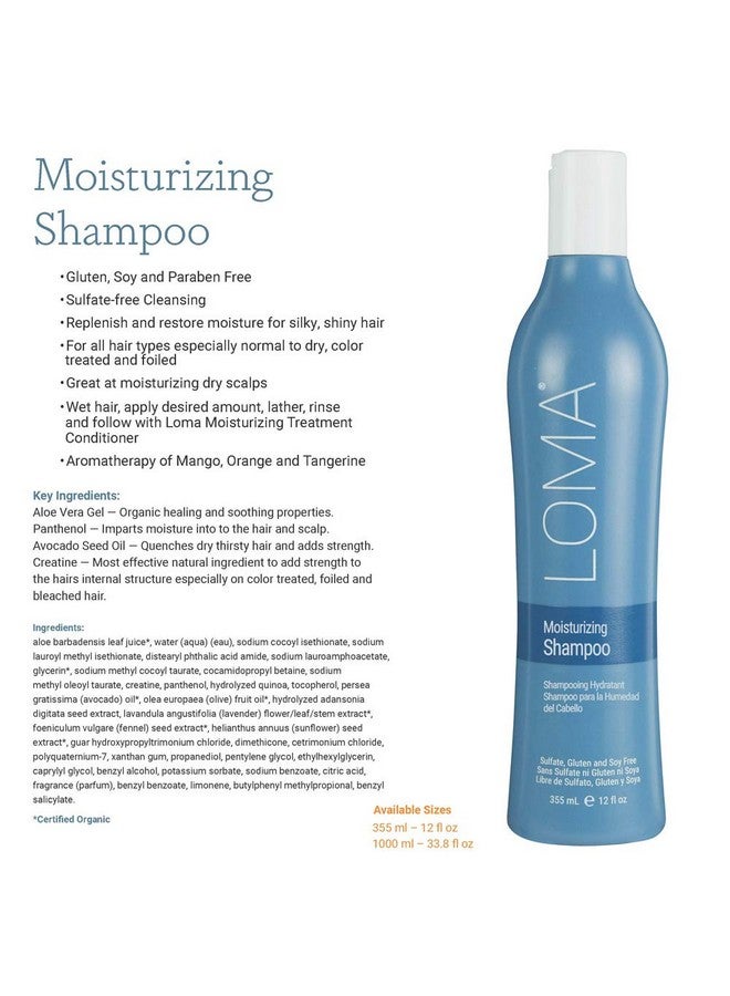 Loma Moisturizing Shampoo And Moisturizing Treatment (Duo Pack) 33 Ounce (Liter) - Image 3