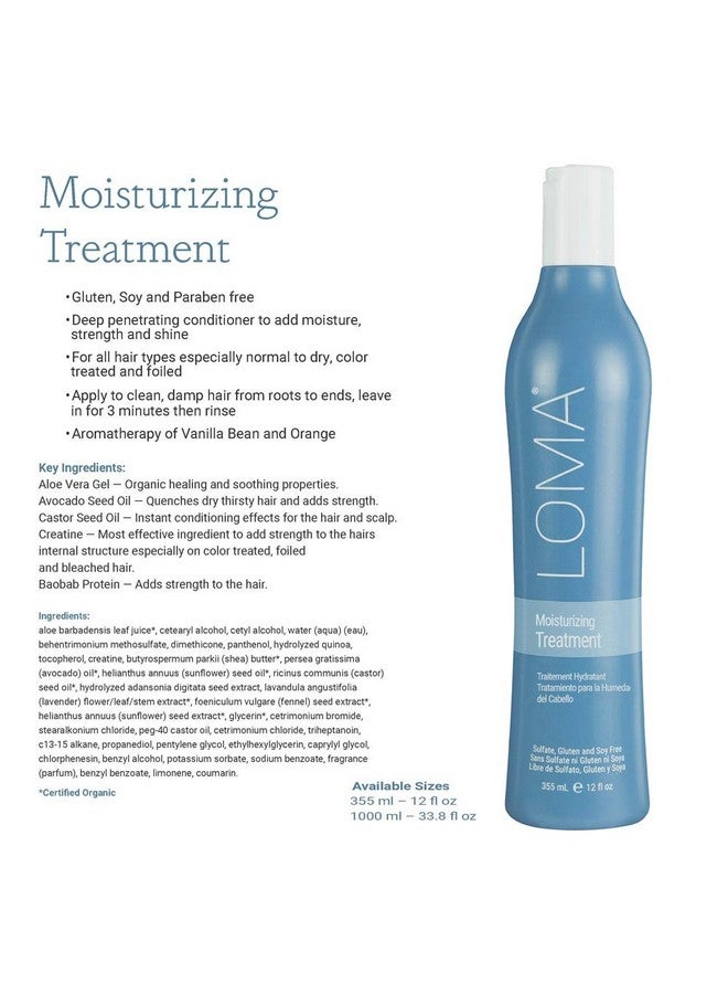 Loma Moisturizing Shampoo And Moisturizing Treatment (Duo Pack) 33 Ounce (Liter) - Image 4