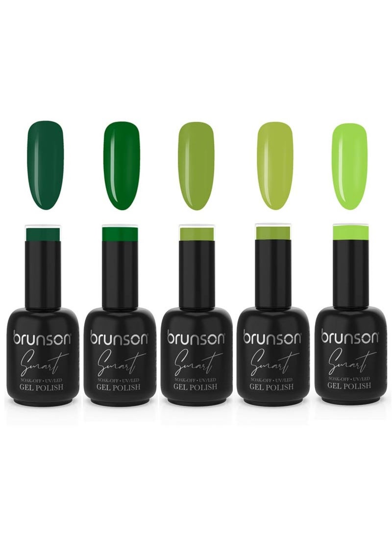 brunson Smart Gel Nail Polish Mossy Magic Collections 5pcs BMM