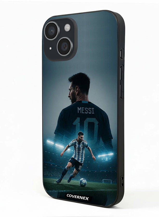 Covernex Apple iPhone 15 Protective Case Cover Printed Featuring Liomel Messi Action Montage Tribute - Image 1