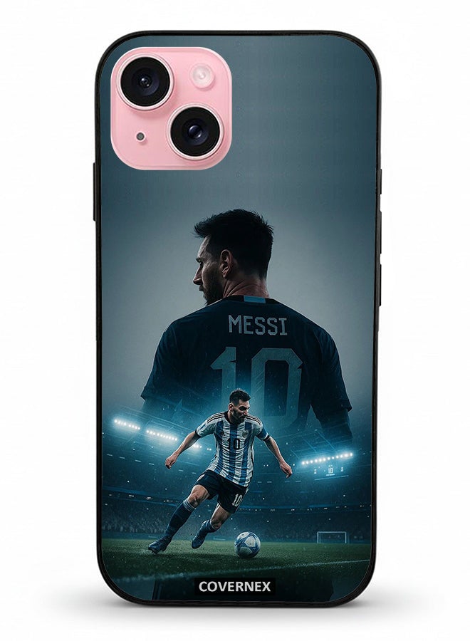 Covernex Apple iPhone 15 Protective Case Cover Printed Featuring Liomel Messi Action Montage Tribute - Image 2
