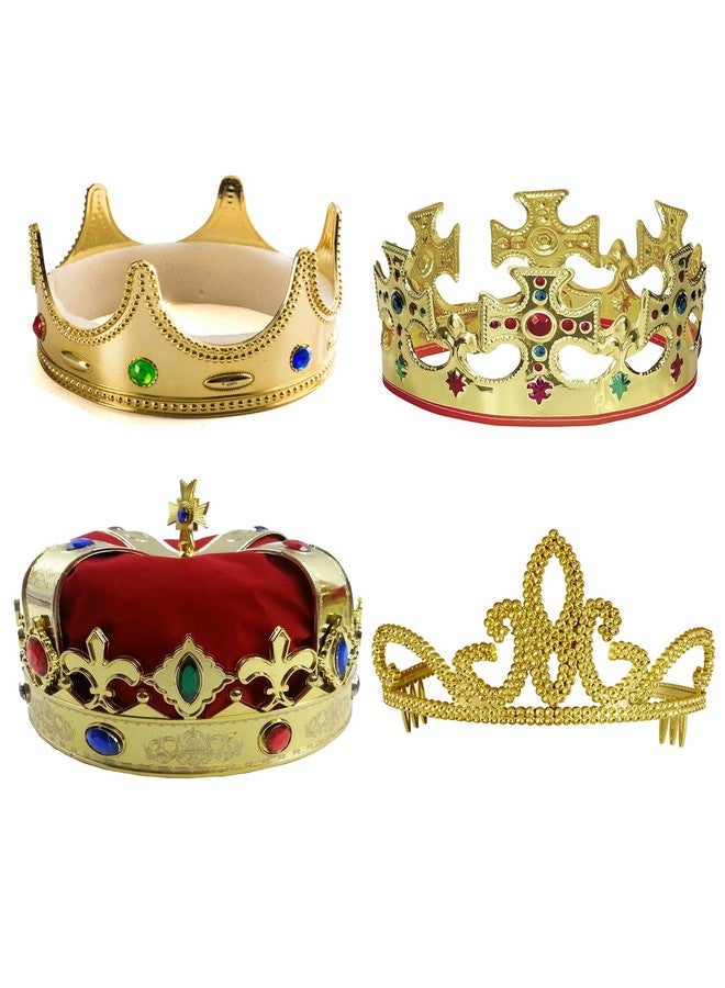 Tigerdoe Kings Crown - 4 Pack - Royal King Crowns and Princess Tiara - Costume Accessories - Image 1