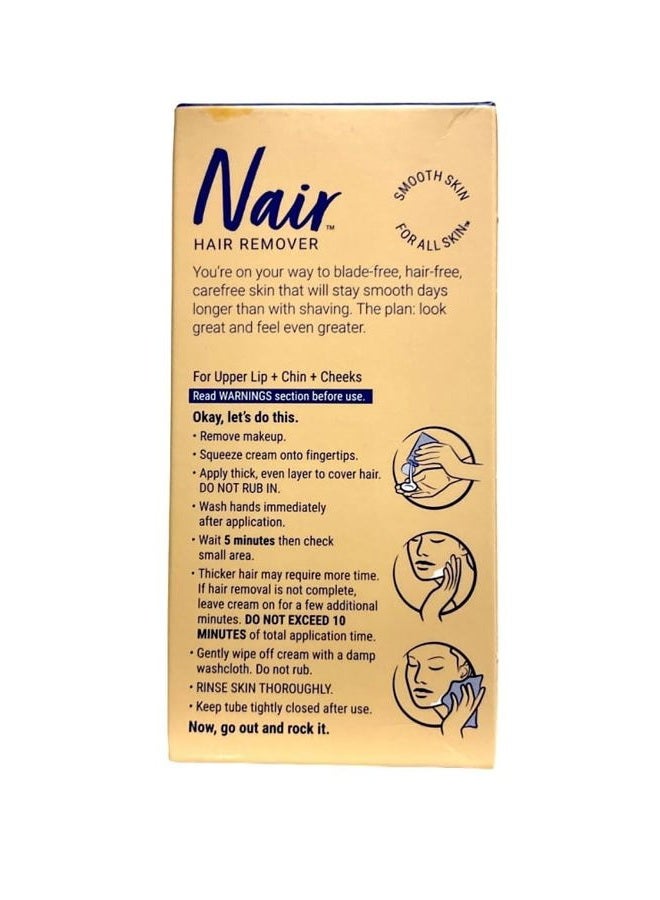 Nair Moisturizing Face Cream For Upper Lip Chin And Face Hair Removal - Image 2