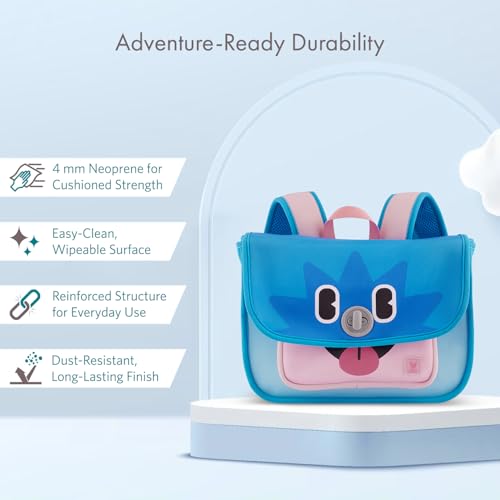 VAYA LYâ€™L-CHAMP Kids Backpack for Boys & Girls (Ages 2â€“6 Years), Compact & Comfortable Rectangular Shape Backpack for Preschool, Water-Resistant, Easy-Clean School Bag with Multiple Pockets, Blue Sky - Image 3