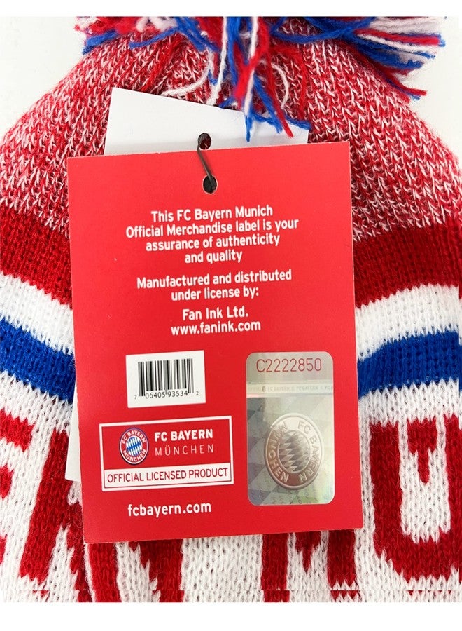 Fan Ink Bayern Munich Knit Beanie Winter Hat, Bayern Soccer Skull Cap Beanie Red - Image 4