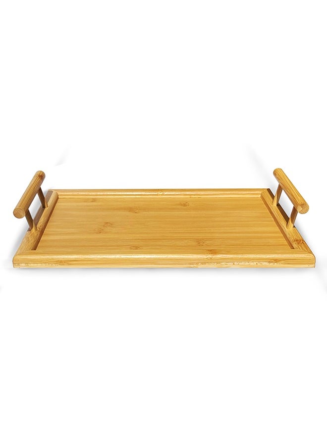 Majestic - Large Rectangular Wooden Cake Tray with Acrylic Cover, Gold Handle – Food Display & Serving Tray with Lid, Size 41 x 27 x 10 cm - Image 1