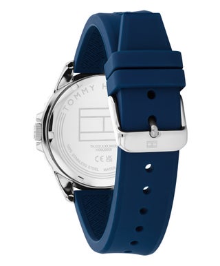 Round Analog Men'S Stainless Steel And Blue And Red Aluminum Case  Watch - view 2