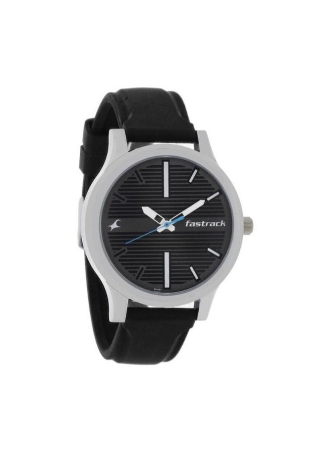 Fastrack By Titan Quartz Analog Grey & Black Dial Silicone Strap Watch for Men 38051sp01 - view 2