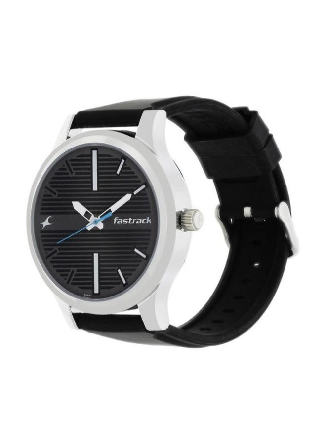 Fastrack By Titan Quartz Analog Grey & Black Dial Silicone Strap Watch for Men 38051sp01 - view 3