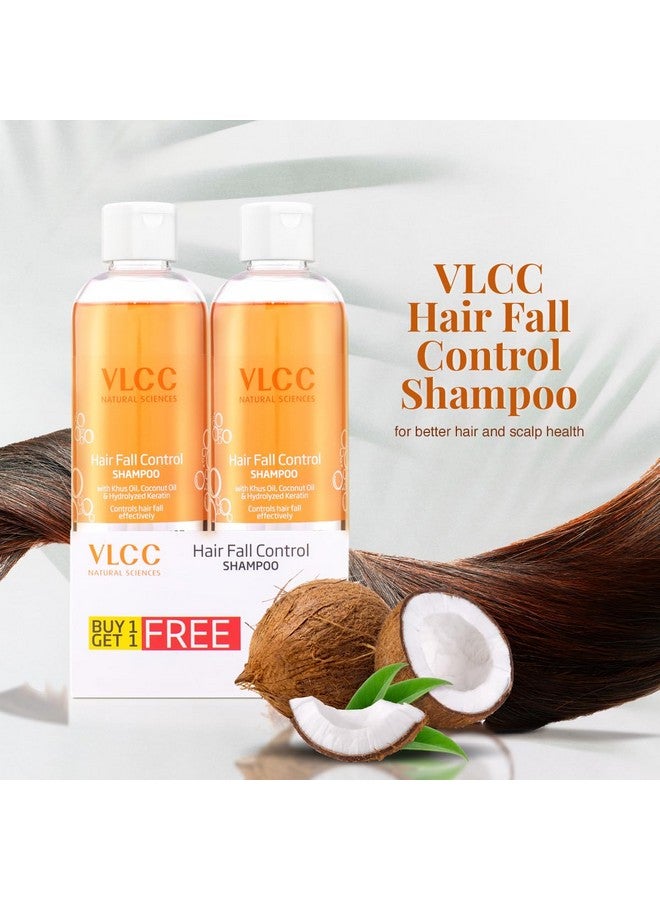 VLCC Hair Fall Control Shampoo - B1G1-350ml X 2 (700ml) | Stronger, Thicker Hair. Helps Control Hair Fall | Hair Fall Shampoo | Improved Scalp Health with Khus & Coconut Oil. - Image 3