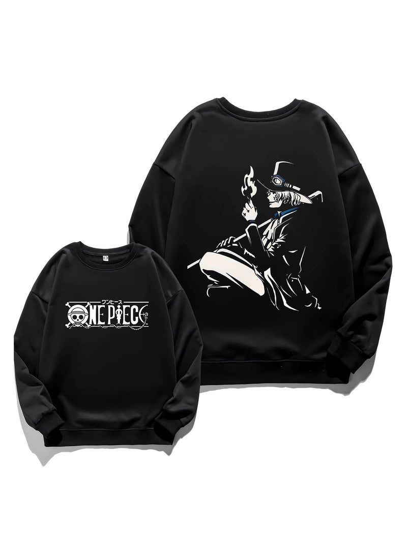 KUYING New One Piece Retro Washed Round Neck Hoodie  - Image 1