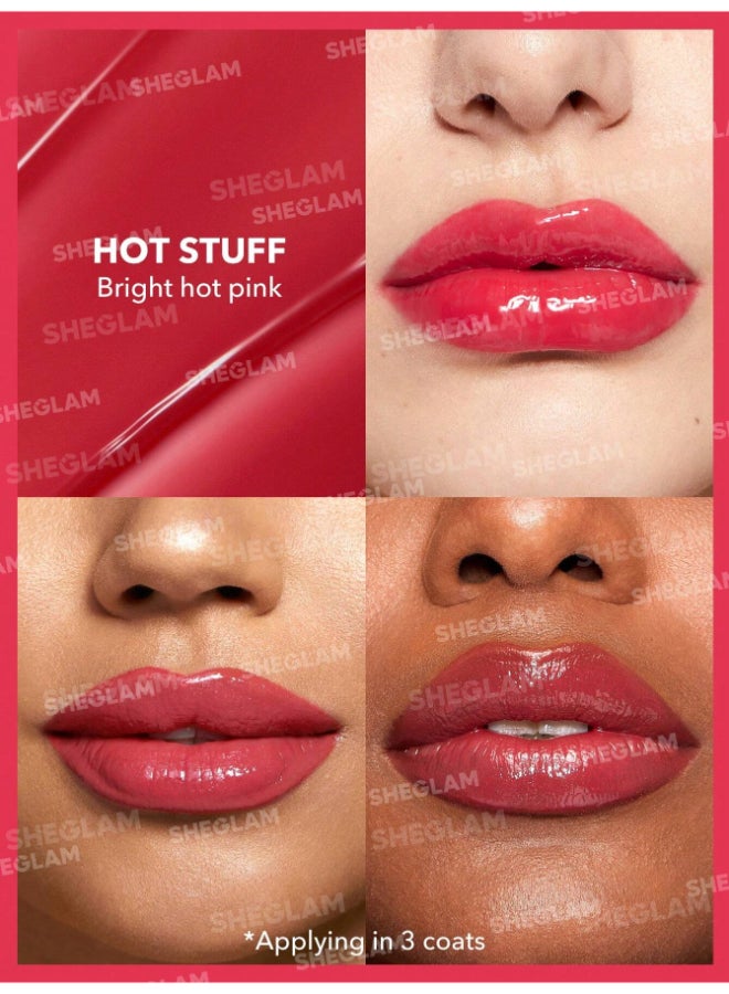 SHEGLAM Pout-Perfect Shine Lip Plumper-Hot Stuff Hot Stuff - Image 3