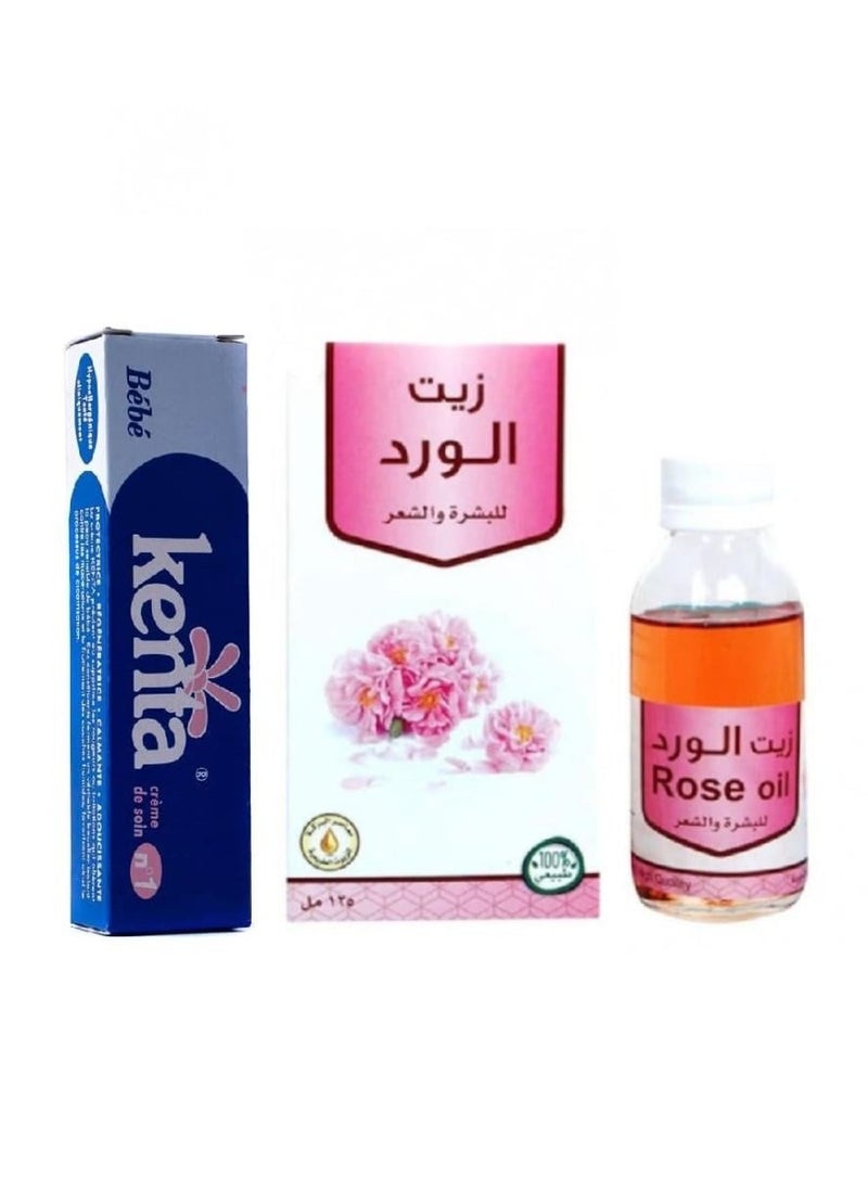 kenta - Natural lightening set rose oil and Kenta cream - Image 1