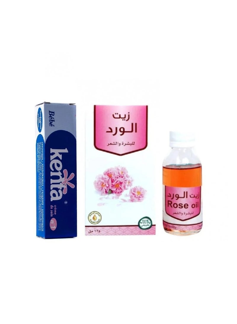 kenta - Natural lightening set rose oil and Kenta cream - Image 1
