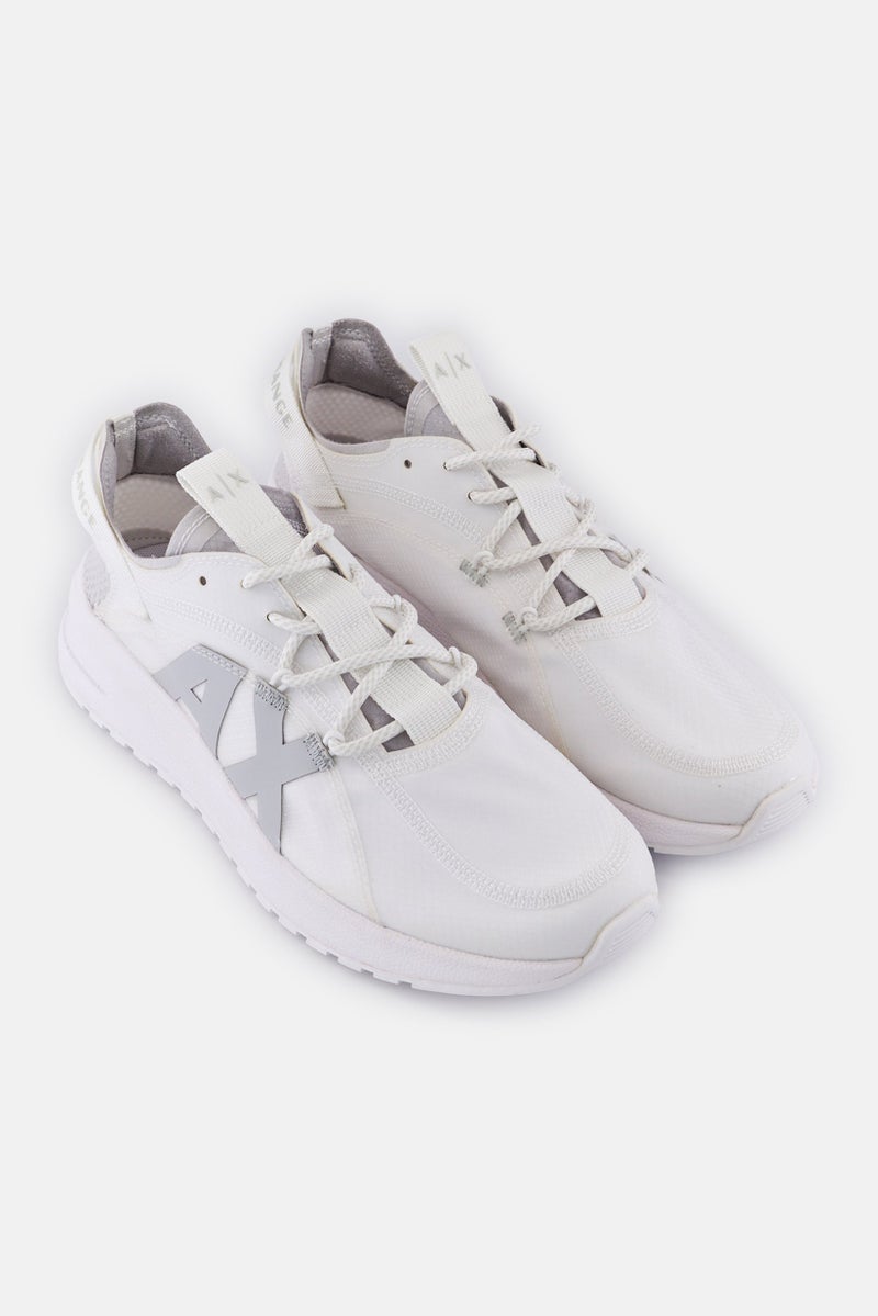 armani AX Armani Exchange Men Lace Up Casual Shoes, White - Image 4