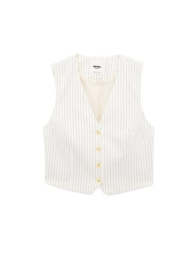 Koton  Striped Blazer Vest for Women | Best Price UAE
