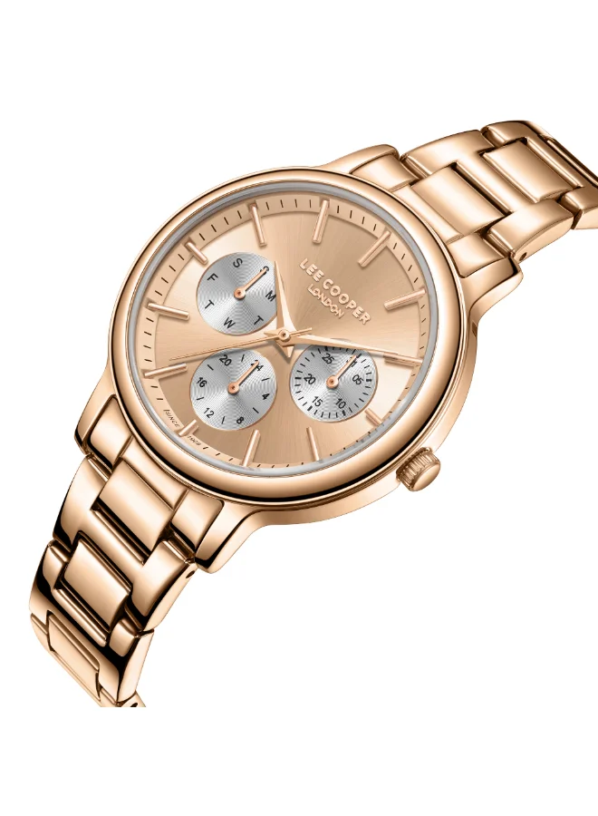 لي كوبر Women's Metal Multi Function Watch LC07946.480 - 35 mm