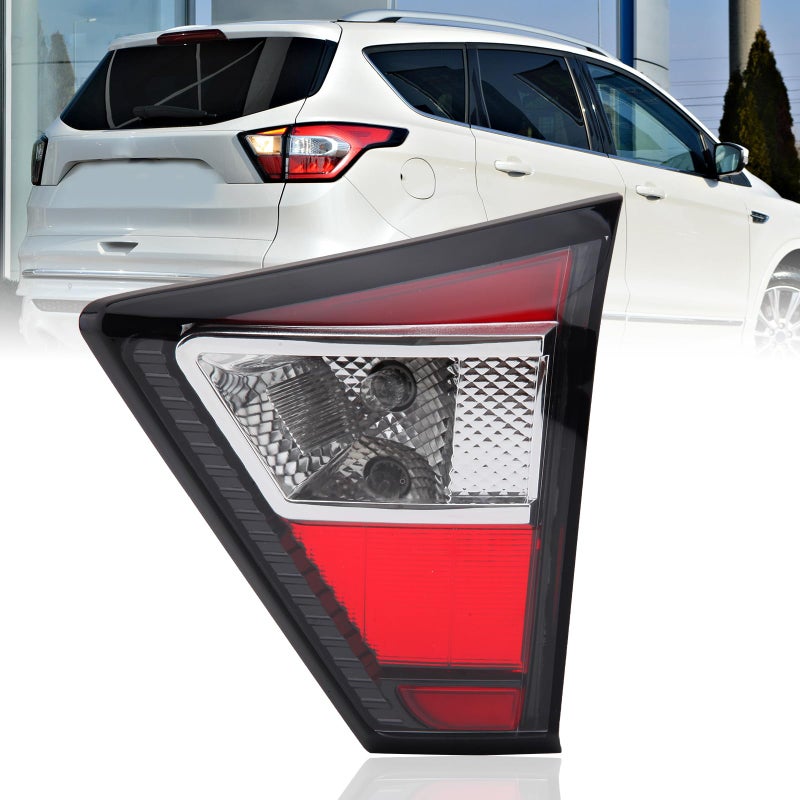 Clidr Right Side Inner RH Tail Light For Ford Escape Kuga 2017 2018 2019 Rear Taillight Brake Lamp WBlub Right