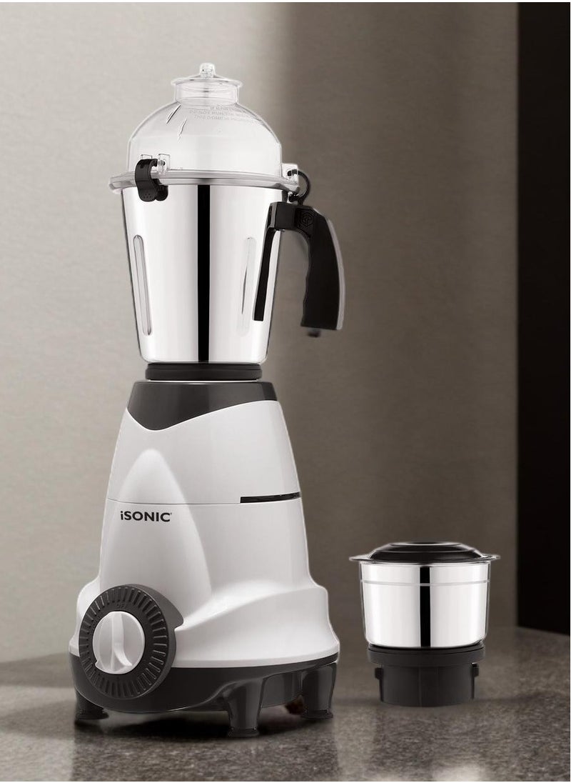 iSONIC - 2-In-1 Mixer Grinder &Juicer Blender Made In India 1.5 L 550.0 W IB706 Gray/Silver - Image 1