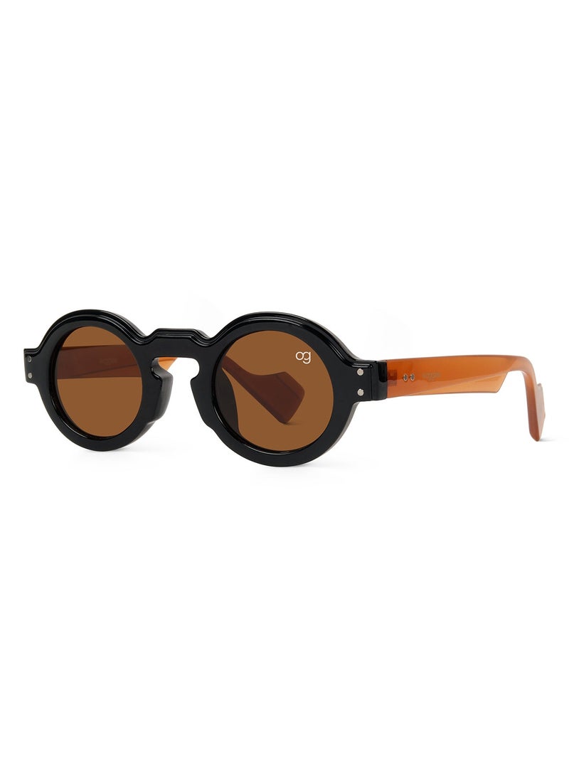 Woggles Designer Brown Round Sunglasses| Men & Women| 100% Uv Protection - Image 5
