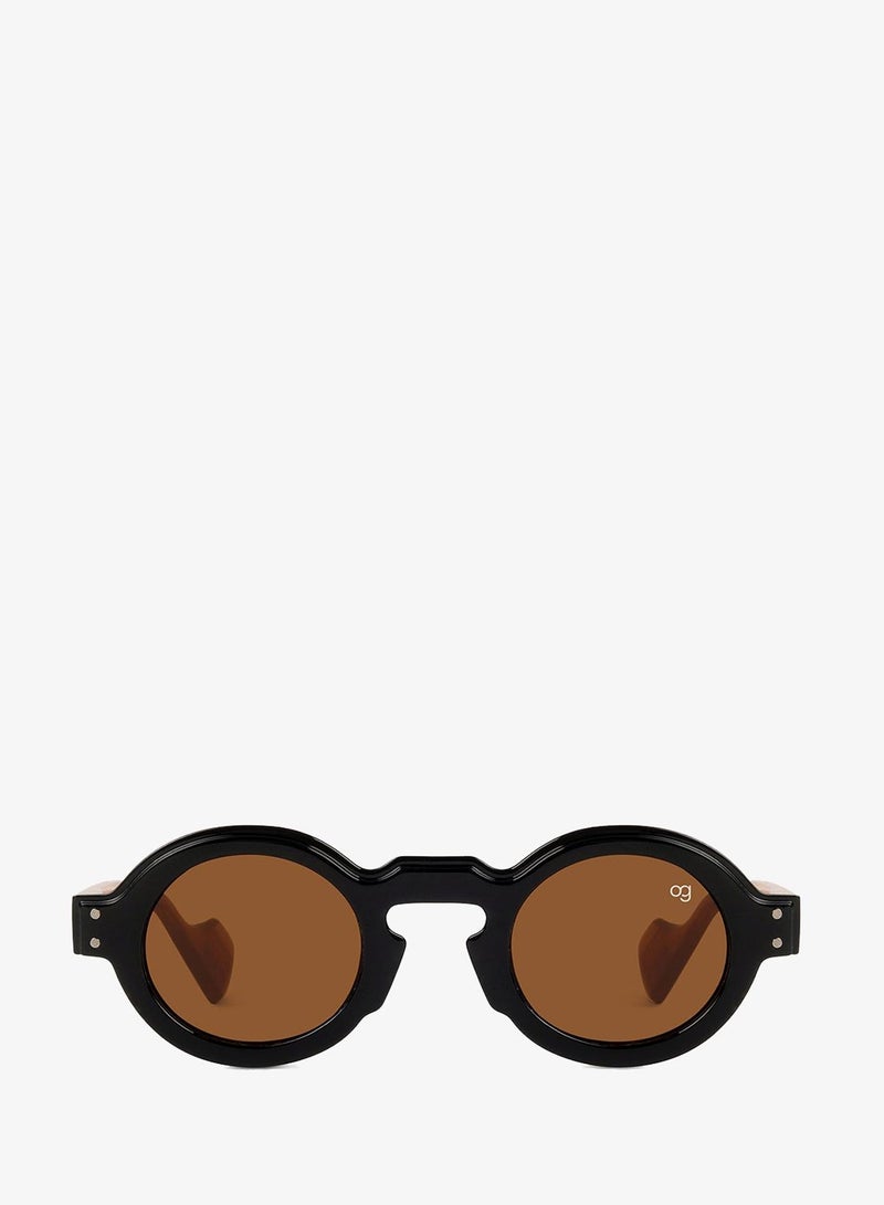Woggles Designer Brown Round Sunglasses| Men & Women| 100% Uv Protection - Image 4