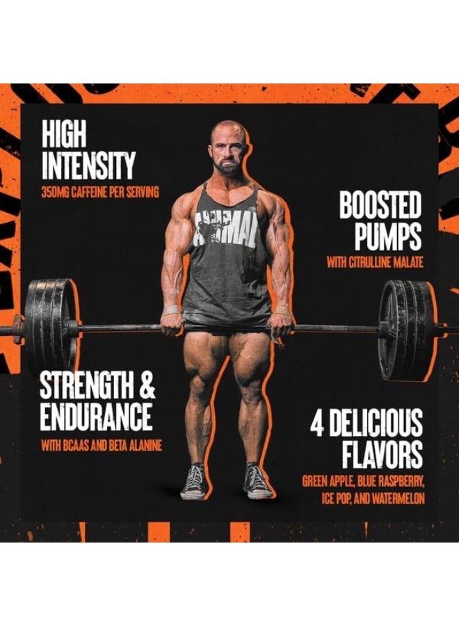 ANIMAL مكمل مسحوق فوري قبل التمرين للطاقة والتركيز 5 جرام BCAA 350 ملغ كافيين أكسيد النيتريك بدون كرياتين منشط قوي لبناة الأجسام، بطيخ، 16.96 أونصة - Image 5