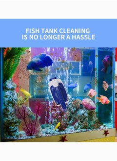 SYOSI Magnetic Aquarium Fish Tank Cleaner Fish Tank Glass Cleaner Floating Clean Brush with Handle Design Aquarium Glass Algae Scraper Brush Efficient Magnet Cleaner  - Image 3