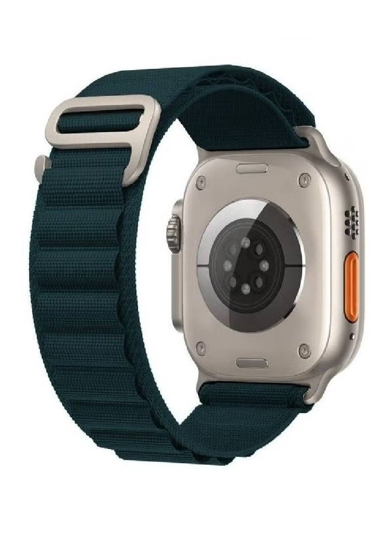 Generic - Apple Watch Band 49Mm 45Mm 44Mm 42Mm Alpine Loop Band Women Men Adjustable With Metal G-Hook Strap For iWatch Ultra Series SE 8/7/6/5/4/3/2/1 Navy Blue - Image 1