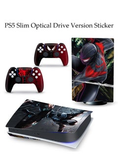 IINE PS5 Slim Optical Drive Version Sticker, Sony PS5 Slim Console Controller Skins Set, Skin Wrap Decal Sticker PS5 Slim Optical Drive Version, Protective Film Sticker for Spider-Man, Vinyl Cover Sticker  - Image 1