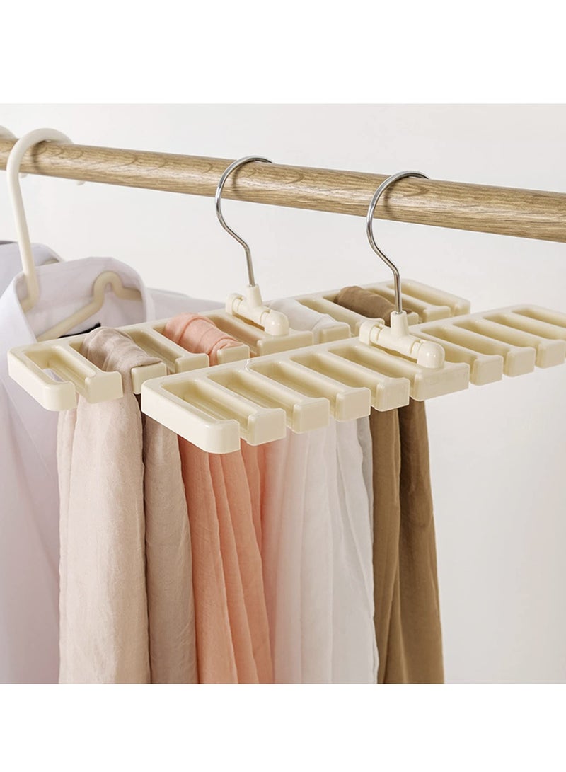 MIXDE Belt Rack, 2 Pack Sturdy Plastic Tie Rack, Multifuction Rotating Ties Scarf Hanger, Belt Holder Securely up to 10 Belts, Belt Hanger Organizer for Men Women  - Image 5