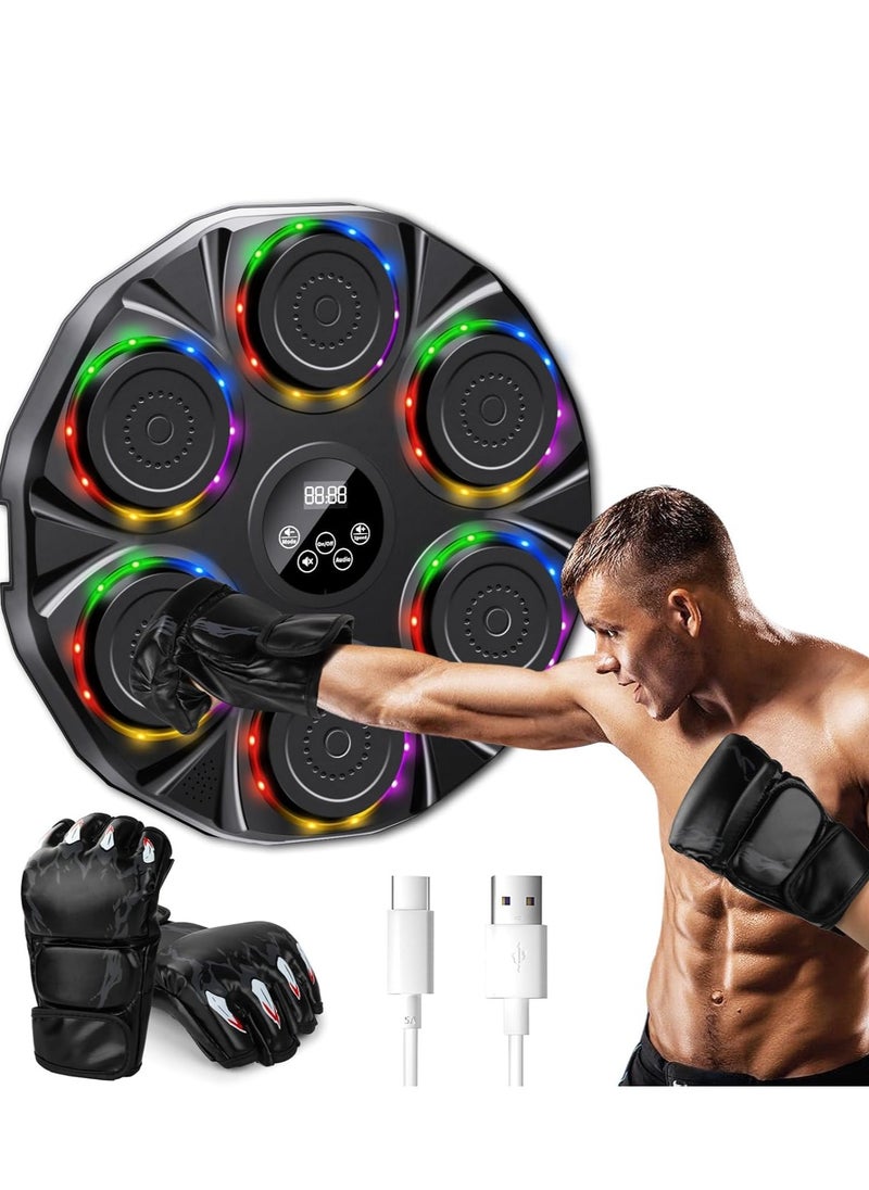 XiuWoo Music Boxing Machine, LED Music Boxing Machine, Wall Mounted Boxing Target, Supports Bluetooth, 9 Speed Modes and Counting Mode for Adults and Children Exercise  - Image 1